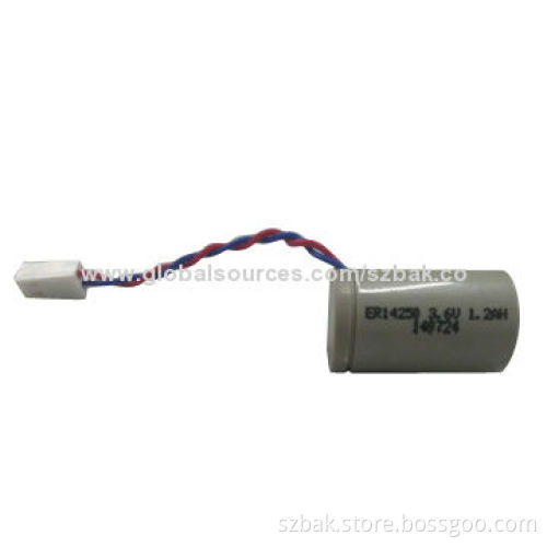 ER14250 Li-SOCL2 Battery, Hot Selling, 1,200mAh Nominal Capacity